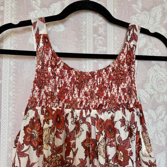 Free People Women's Cream and Orange Dress - Picture 3 of 6